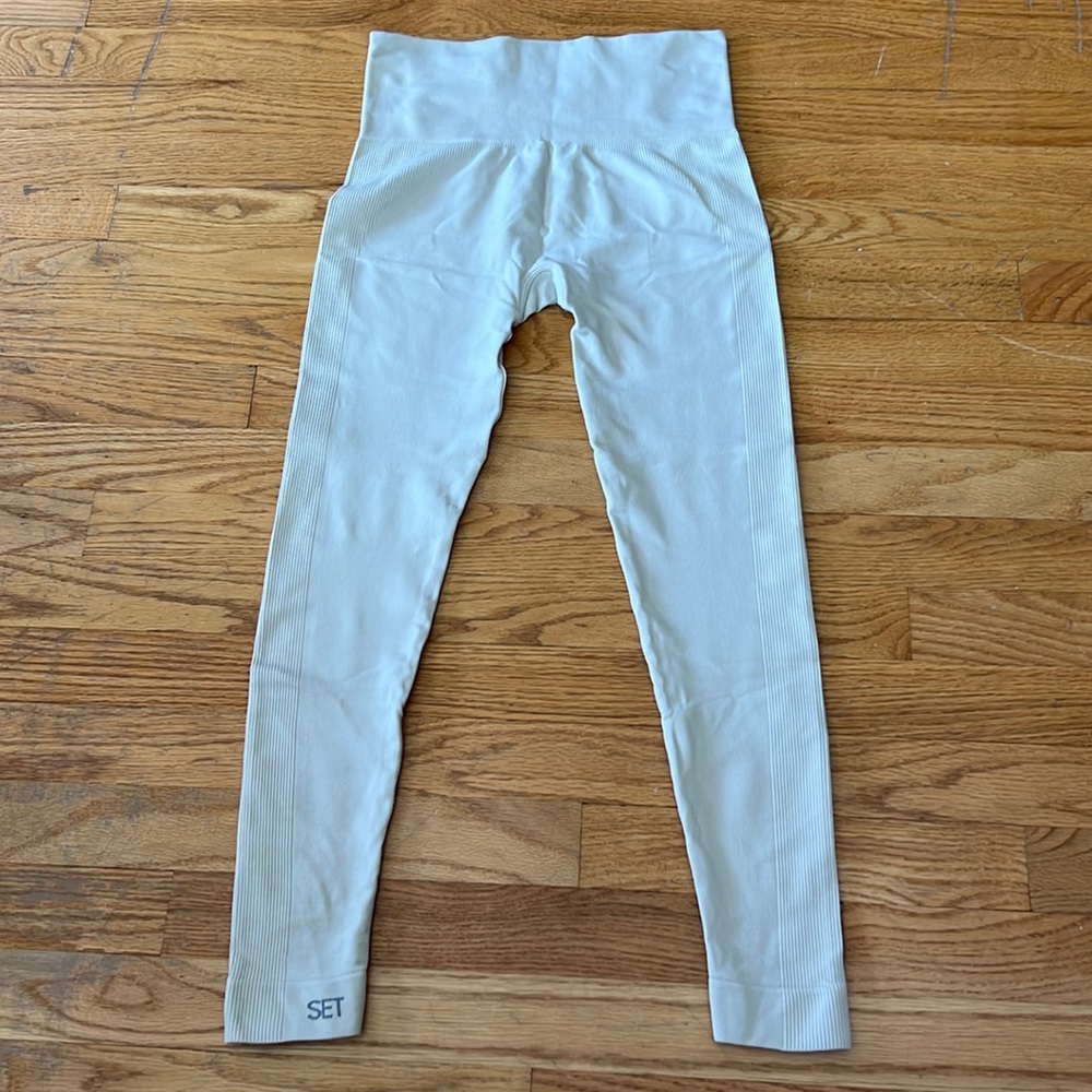 SET Active Oatmeal seamless leggings